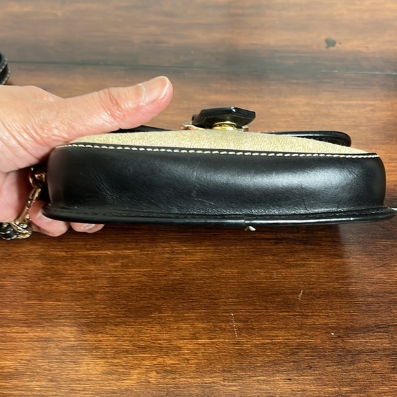 Dooney & Bourke Fabric and Leather Wristlet Clutch Coin Purse Buckle - Picture 3 of 15